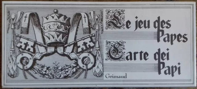 Grimaud "LE JEU DES PAPES" (Carte dei Papi) 3 jeux différents de 54 cartes-1983