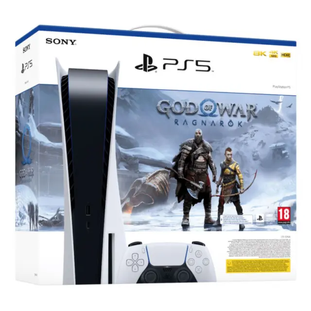 SONY PLAYSTATION 5 PS5 CONSOLE 825GB BlueRay Disk Edition + God of War Ragnarok