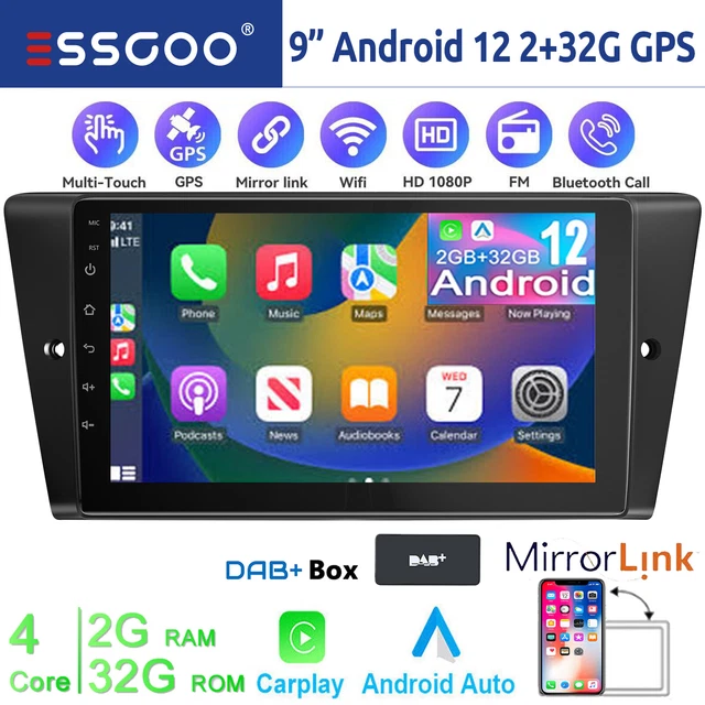 Für BMW 3er E90 E91 E92 WIFI 2+32G DAB+ CarPlay Autoradio GPS Nav Bluetooth BT