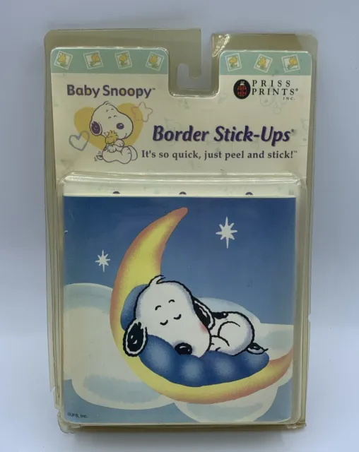 Vintage BABY SNOOPY Border Stick-Ups Wallpaper Trim Removable