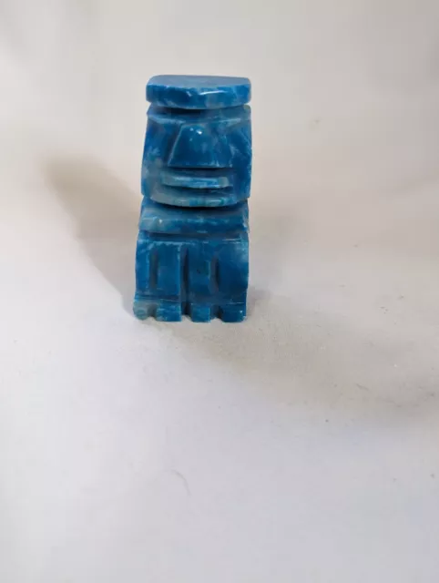AZTEC MAYAN BLUE carved chess piece - replacement pawn #6 $5.00 - PicClick