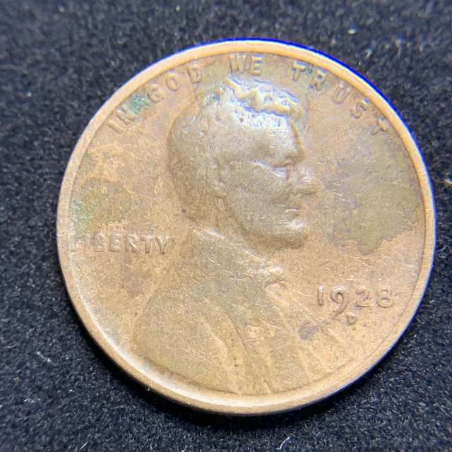 1928 “D” US Lincoln Wheat 1c One Cent Penny! [A07]