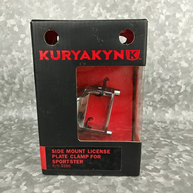 Side Mount License Plate Clamp Kuryakyn Chrome for Sportster P/N Fits '86-UP XL