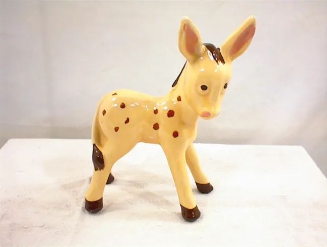Vintage Mule Figurine Porcelain Ceramic Deer Pony Horse Donkey