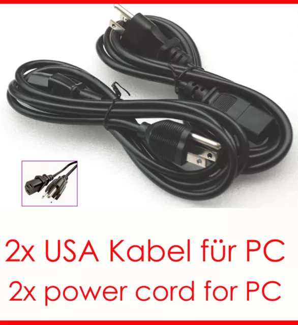 2XUSA US PWRCABLE 110V 115V PC Powercord Us-Cable For PSU Power Cord Cable  13 MM £22.90 - PicClick UK