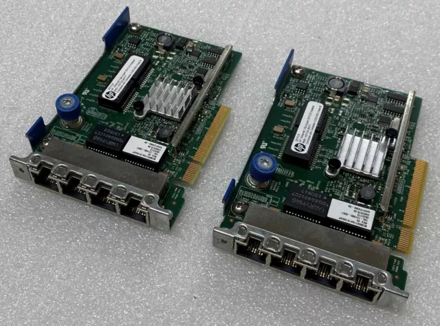 Lot of 2x 629133-001 / 634025-001 HP 331FLR 1GB Quad Port Ethernet Adapter