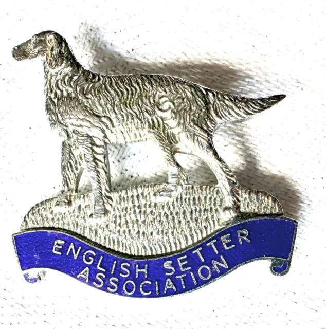 Vintage English Setter Association enamel dog badge
