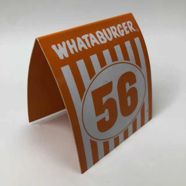 #56 Individual WHATABURGER Restaurant Table Tent Numbers - Glossy