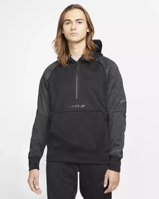 FELPA CON CAPPUCCIO Nike Air Max pullover in polipile 1 2 cerniera