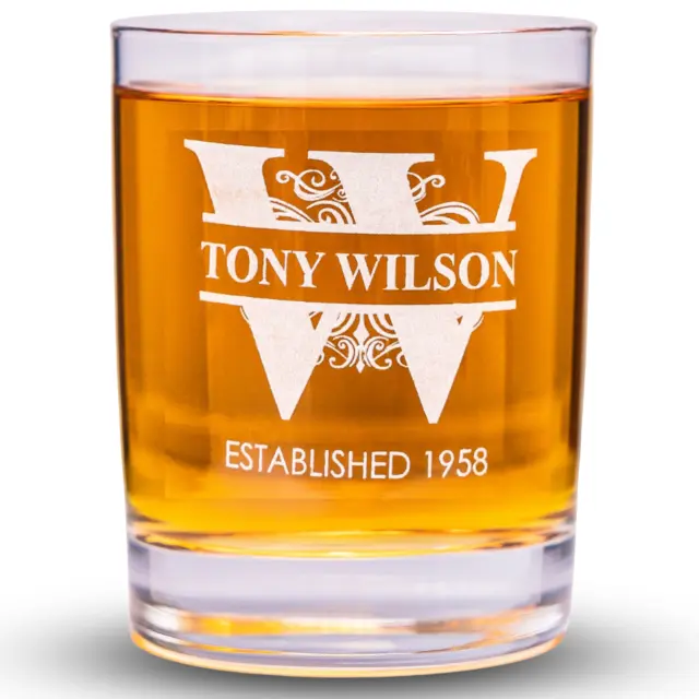 CUSTOM WHISKEY GLASS - Engraved Old Fashioned Glasses Whisky Gifts for ...