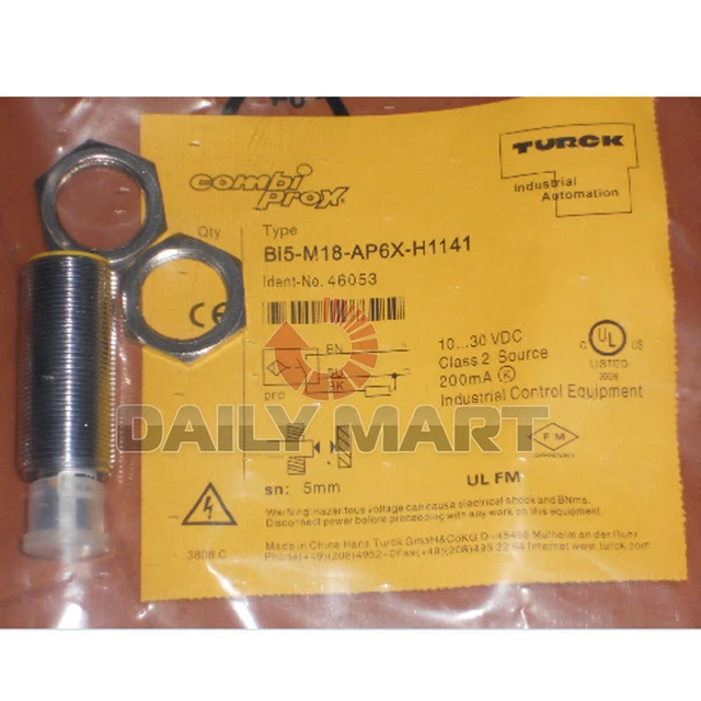 Turck Bi5-M18-Ap6X-H1141 Inductive Proximity Barrel Sensor Switch Plc New