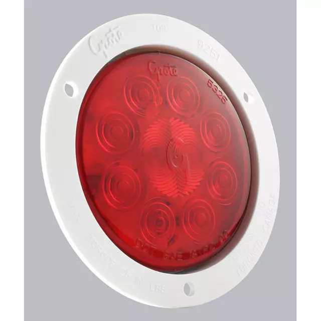 Grote 53282 STT,4",RED,W/WHITE THEFT RESTNT FLNG,LED Tail Light