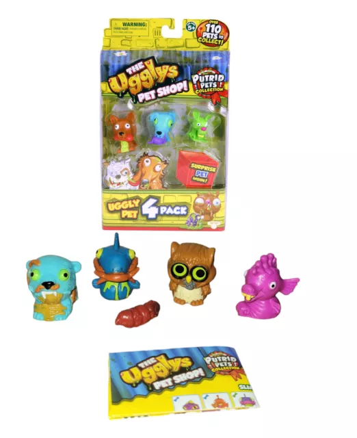 The Ugglys Pet Shop - 4 Pack of Uggly Pet Figures - Styles will Vary