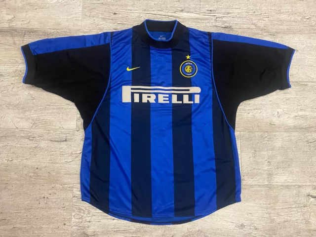 Score Draw Inter Milan Home Bergomi 2 Retro Jersey 1991-1992