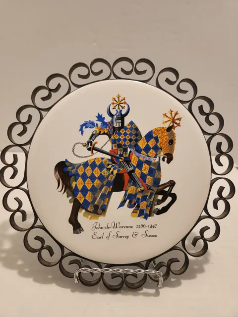 English Knight Ceramic Tile Trivet, Renaissance Themed, Earl Of Surrey And...