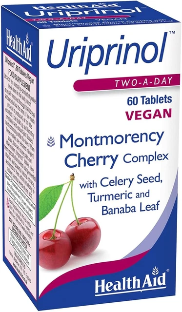 URIPRINOL MONTMORENCY CHERRY Complex 60 Vegan Tablets Uric Acid Joint ...