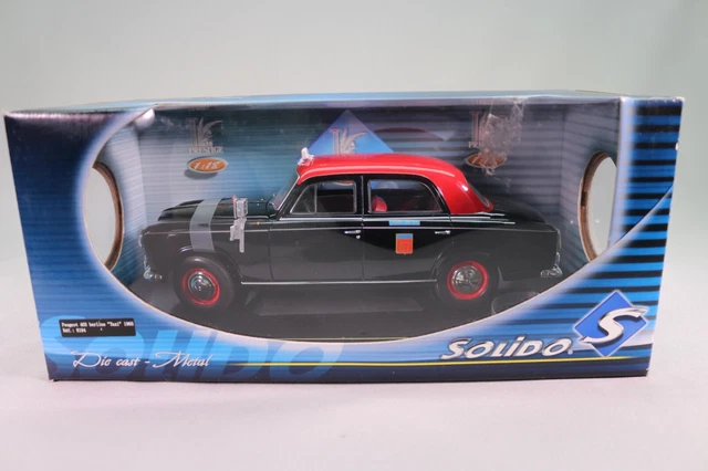 LE403 SOLIDO 8194 Voiture 1/18 1:18 Peugeot 403 berline taxi 1965 noire rouge EUR 149,99 - FR