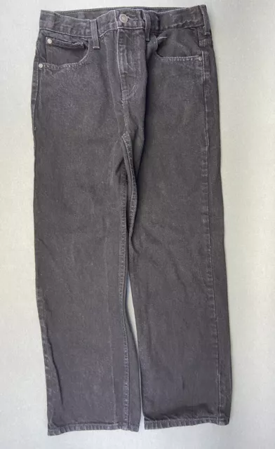 Arizona Jean Co Black Denim Pants Relaxed Boys Size 12 Husky