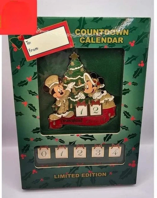 DISNEY LE 500 Jumbo Pin Christmas Countdown calander Victorian Mickey