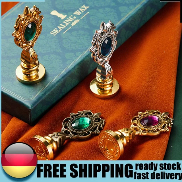 Set timbri cera sigillata SHIZUO, set timbri sigillo cera vintage con vernice sigillata