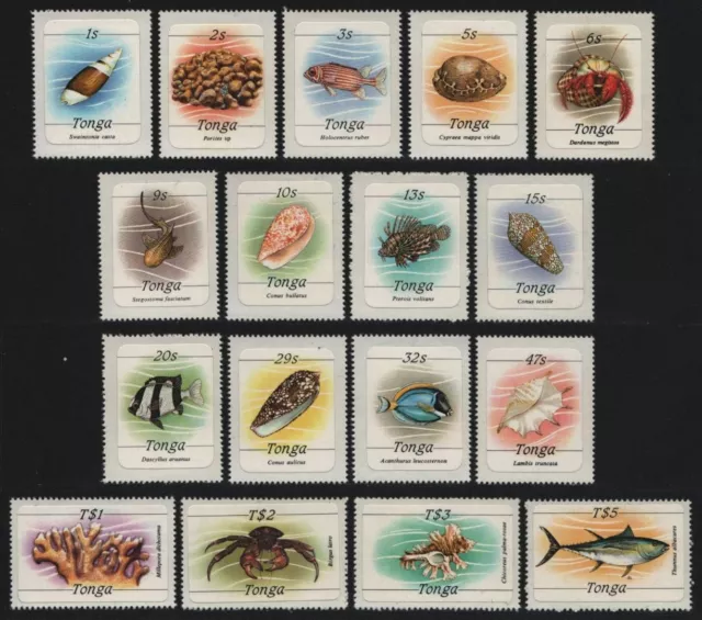 Tonga 1984 - Mi-No. 873-889 B ** - MNH - Marine Life / Marine Life (I)