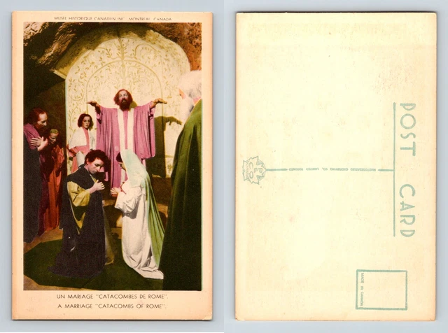 Mariage Catacombes de Rome Musée Historique Canadien Montreal Postcard PECO