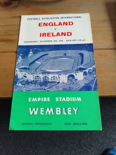 ENGLAND v Northern Ireland (Home International) 1959 18/11/1959