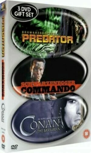 Predator Commando PREDATOR/COMMANDO/CONAN THE BARBARIAN Arnold Schwarzenegger 2003 DVD £2 ...