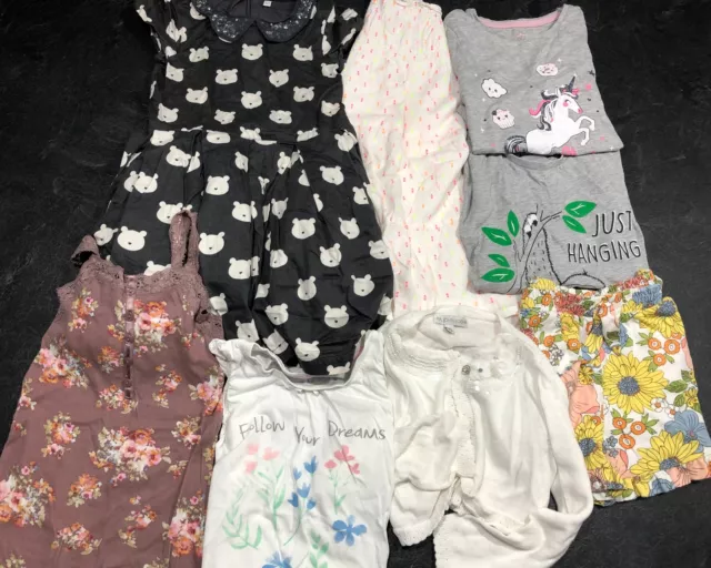 Pacchetto di vestiti per ragazze età 4-5 anni NEXT, M&S, R J Rocha, abiti, top, shrug