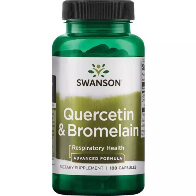 Swanson, Quercetin & Bromelain, 100 Capsules Respiratory Health Exp Nov 2024