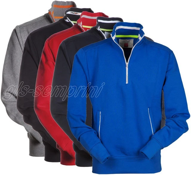 Felpa Mezza Zip Corta Maglia In Cotone Uomo Payper Rio