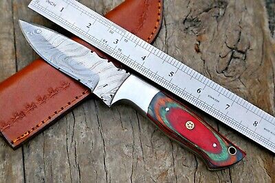 Custom Handmade Forged Damascus Steel Skining Knife Hunting Survival Knive 2528
