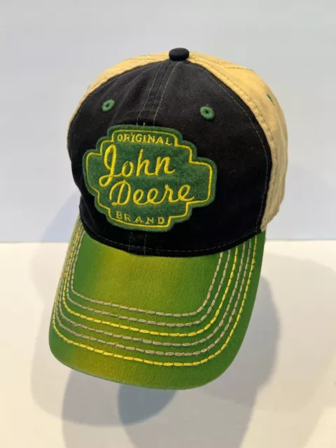 John Deere Tractor Hat Nothing Runs Like A Deere Cap Strapback USA Distressed