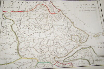 CARTE COMBAT SALAMINE PERSE GRECE 1790 BARBIE DU BOCAGE OLD MAP R3047 