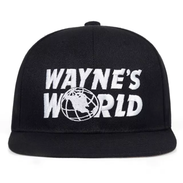 Mens WAYNE'S WORLD Embroidery Hip Hop Baseball Cap Women Snapback Hat Trucker