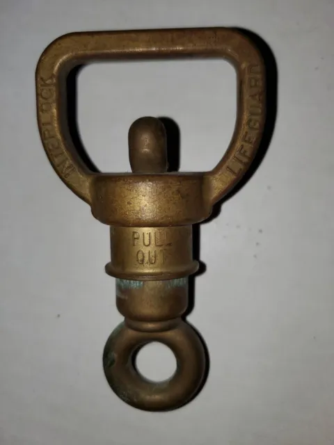 Vintage Brass Interlock Lifeguard Hardware