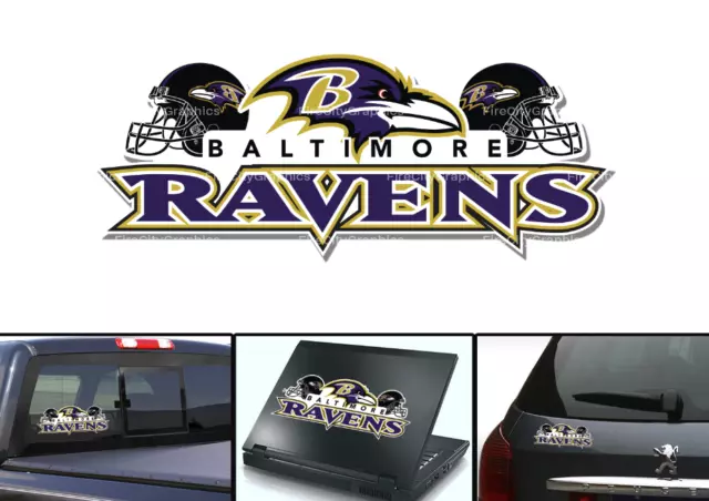 Baltimore Ravens Custom Vinyl Sticker Decal for Football Car Wall Window Bumper