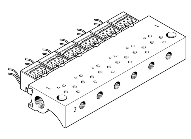 FESTO MHA1-P4-2-M3-PI 197228 Manifold New