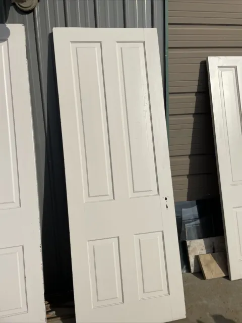 An 671 antique raised panel passage door 31 7/8 x 88.25 x 1 3/8