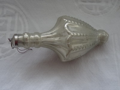 ANCIENNE GROSSE BOULE De Noel Boule De Pardon Eglomisee Mercurisee Fin