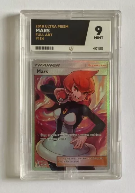 Pokemon TCG - Mars -154/156 - Ultra Prism - Full Art Trainer - Ace Grading 9!