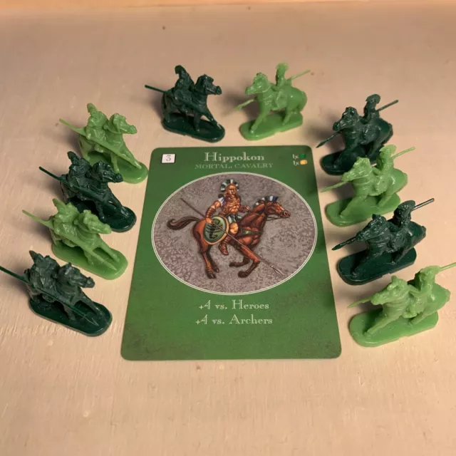 HIPPOKON 10 Tokens and Battle Card for AGE OF MYTHOLOGY Game Greek Cavalry Parts