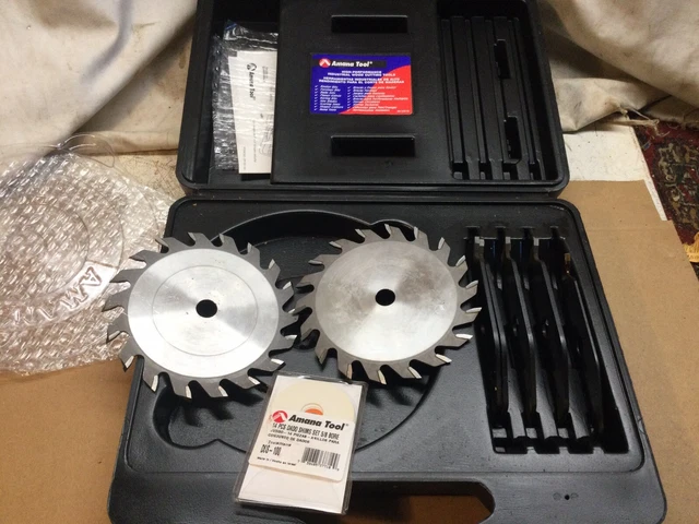 Amana Tool 656030 Carbide Tipped Dado Set, 18T x 6", In Case W/ Shims & Instruct