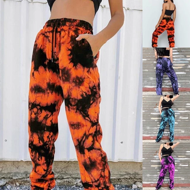 Adatti 100% pantaloni nuovi di zecca taglie forti morbidi pantaloni da jogging cravatta gamba larga donna '
