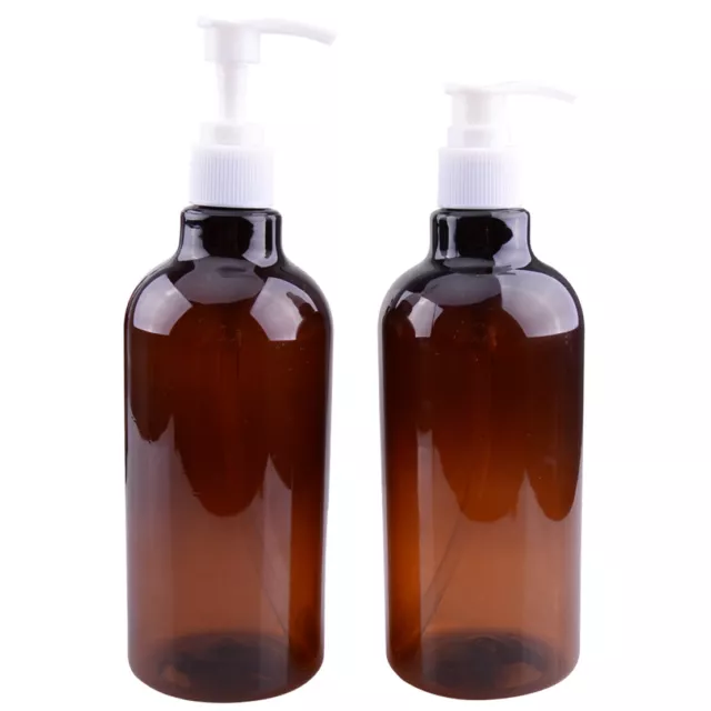 2X 500ml Empty Bottle Lotion Shampooing Liquide Bouteille vide Bouche pression