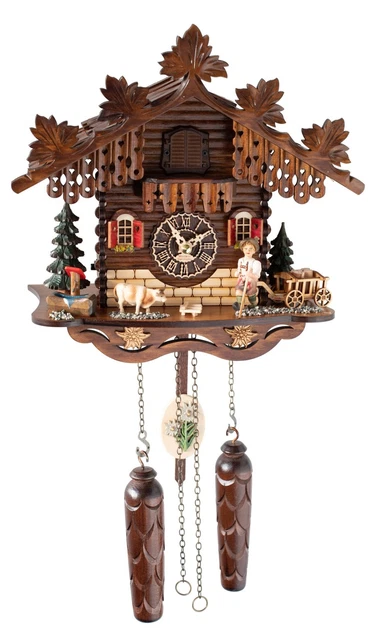 Orologio a cucù al quarzo Casa tipo Foresta Nera con mus.. TU 4298 QM HZZG nuovo