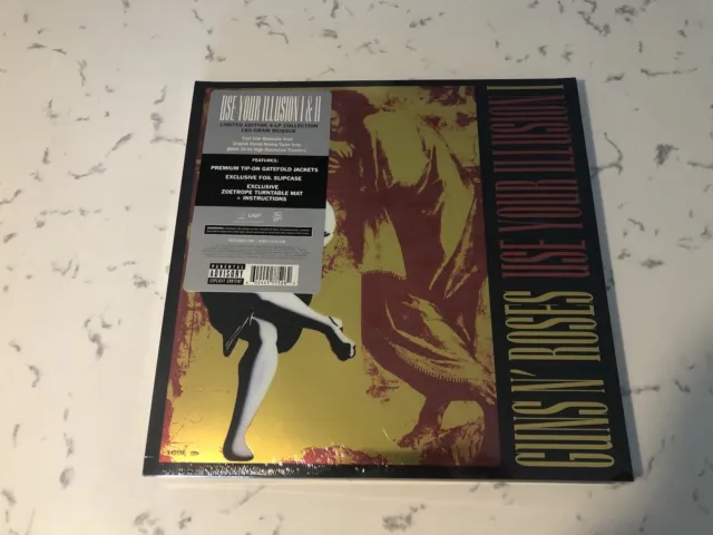Guns N Roses ‎Use Your Illusion I & II Deluxe Yellow Red Blue Purple 4LP Box Set