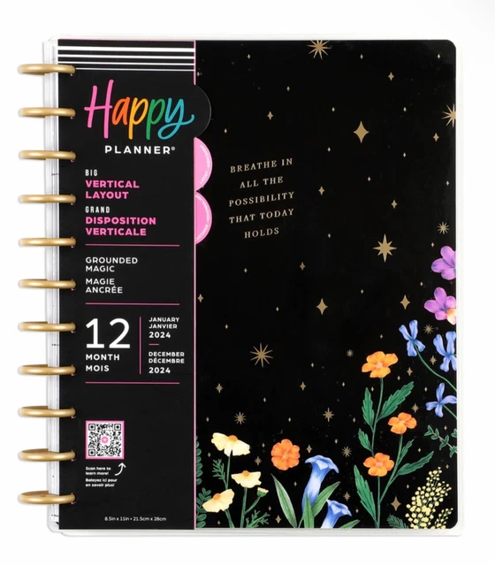NEW HAPPY PLANNER 2024 Grounded Magic BIG Vertical Layout 12 Months £34