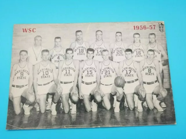 Washington State Cougars - College Basketball Media Guide - 1956 1957