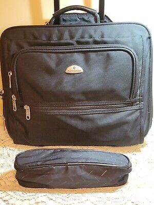 Samsonite Wheeled Portfolio Laptop Rolling Carry-On Briefcase Bag Suitcase 4 Zip